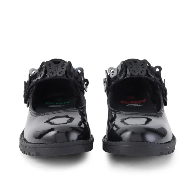 Lachly Butterfly MJ voor meisjes, zwart lakleer