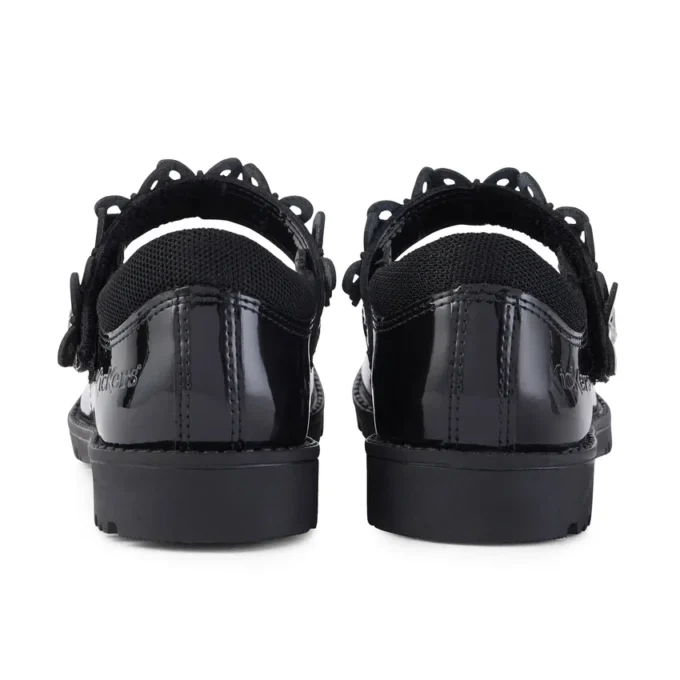 Lachly Butterfly MJ voor meisjes, zwart lakleer