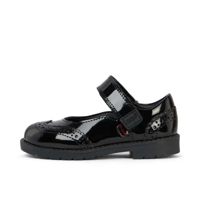 Lachly Mj Brogue lakleder voor babymeisjes, zwart