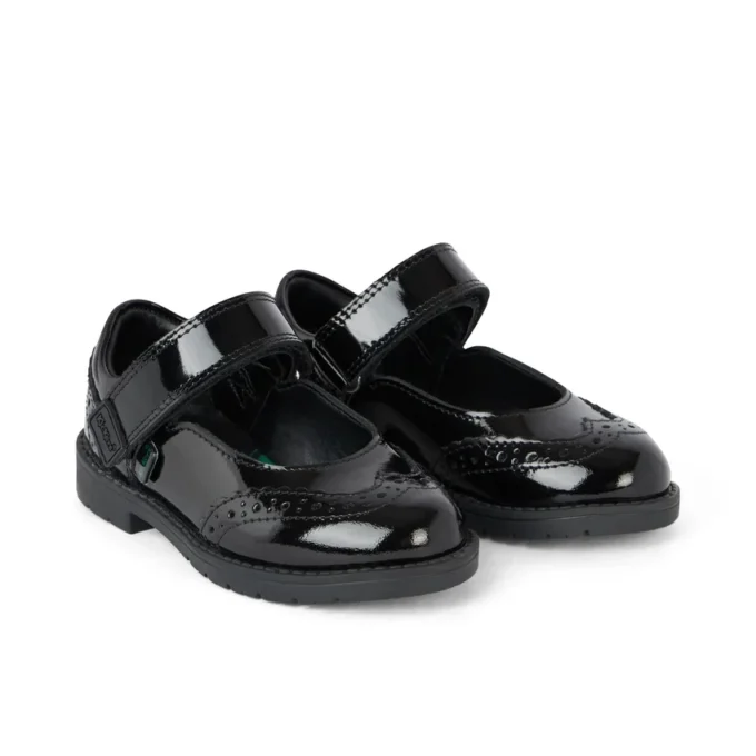Lachly Mj Brogue lakleder voor babymeisjes, zwart