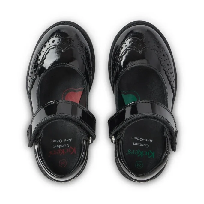 Lachly Mj Brogue lakleder voor babymeisjes, zwart