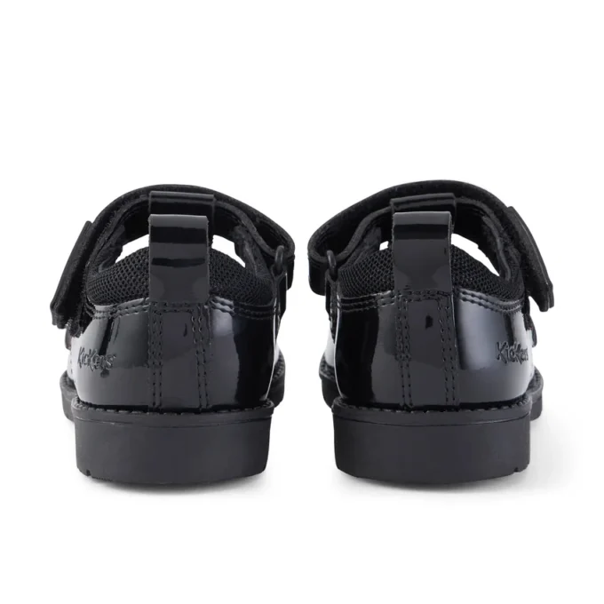 Lachly T-Bar lakleder zwart voor babymeisjes