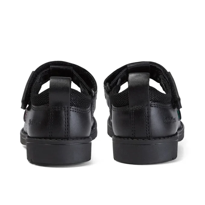 Lachly T-bar voor meisjes, leer, zwart