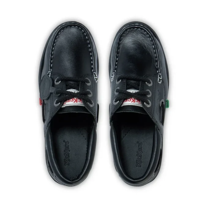 Lennon-bootschoen voor volwassenen, unisex, leer, zwart