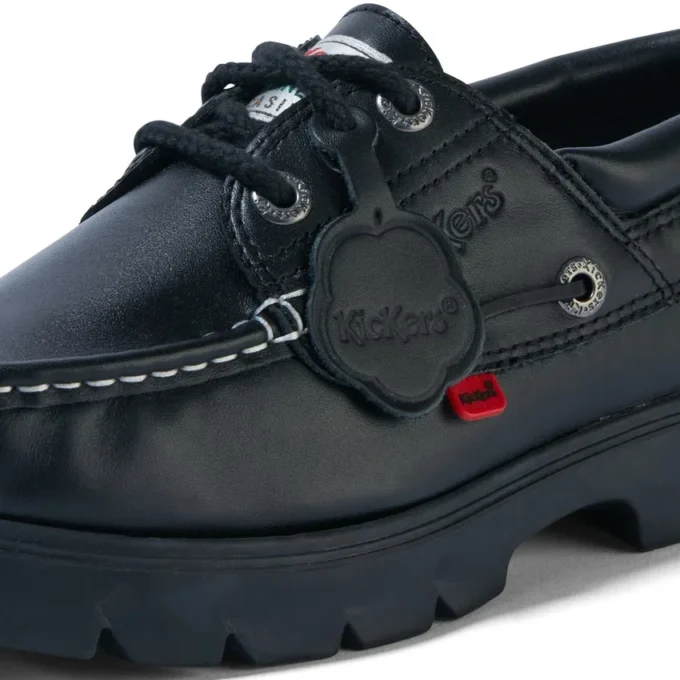 Lennon-bootschoen voor volwassenen, unisex, leer, zwart
