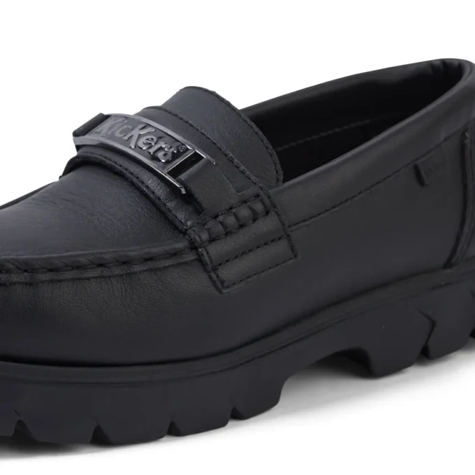 Lennon Loafer voor volwassenen, unisex, leer, zwart