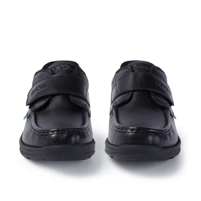 Reasan Strap voor jongens, zwart leer