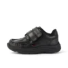 Reasan Twin Vel Leren Schoenen voor Jongens, Zwart