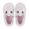 T-Bar Wave-schoenen voor babymeisjes, wit leer