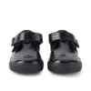 Tovni Brogue T-bar voor babymeisjes, lakleder, zwart