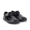 Tovni Brogue T-bar voor babymeisjes, lakleder, zwart