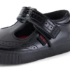 Tovni Brogue T-bar voor babymeisjes, lakleder, zwart