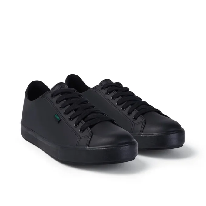 Tovni Lacer voor volwassenen, unisex, leer, zwart