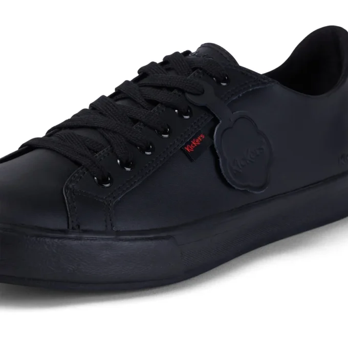 Tovni Lacer voor volwassenen, unisex, leer, zwart