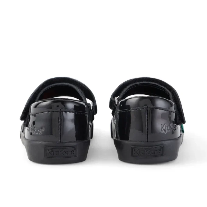 Tovni MJ-brogues voor babymeisjes, zwart lakleer