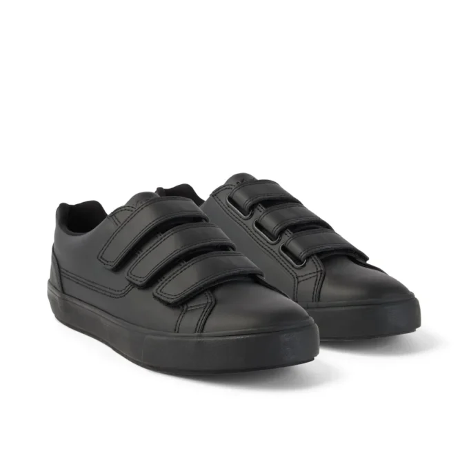 Tovni Trip voor volwassenen, unisex, leerlook, zwart