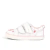 Tovni Twin Happy sneakers voor meisjes, leer, wit