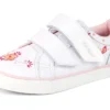 Tovni Twin Happy sneakers voor meisjes, leer, wit