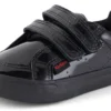 Tovni Twin Vel lakleder voor babymeisjes, zwart