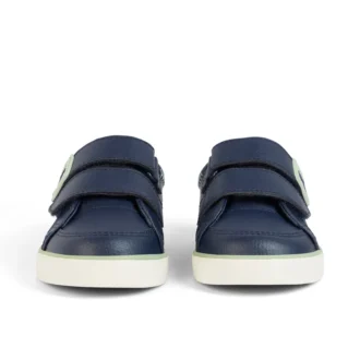 Tovni Twin ZigZag sneakers voor babyjongens, leer, marineblauw