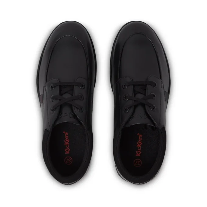 Troiko Lo leren schoenen voor jongens, zwart
