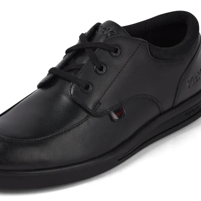 Troiko Lo leren schoenen voor jongens, zwart