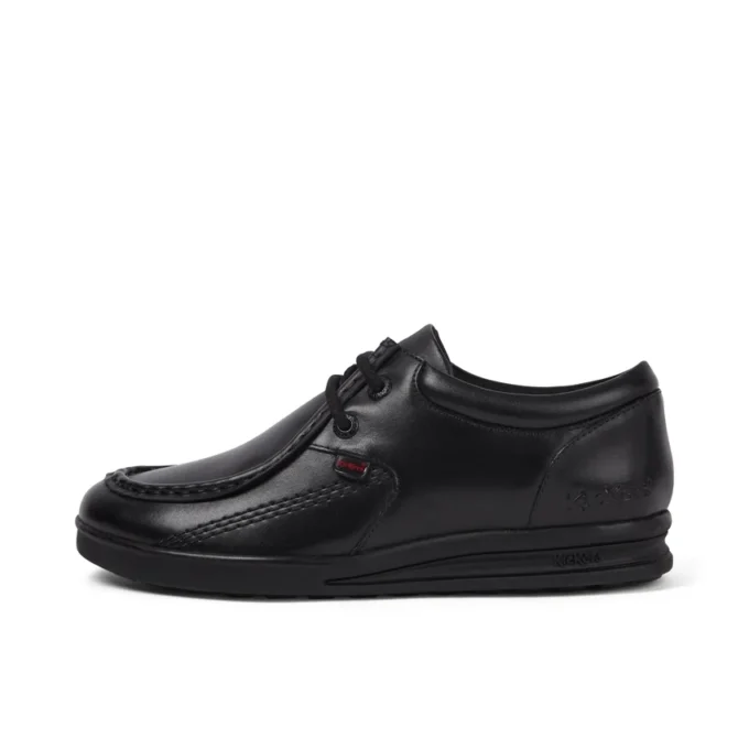 Troiko Wall leren schoenen voor jongens, zwart