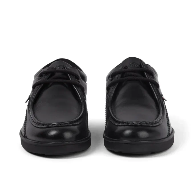 Troiko Wall leren schoenen voor jongens, zwart