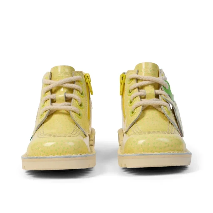 Unisex Kick Hi Fruit lakleren laarsjes voor baby’s, geel