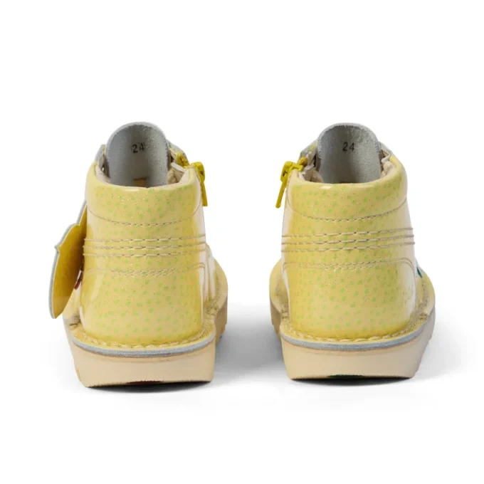 Unisex Kick Hi Fruit lakleren laarsjes voor baby’s, geel