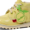 Unisex Kick Hi Fruit lakleren laarsjes voor baby’s, geel