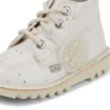 Unisex Kick Hi Glitterlaarzen voor baby’s, wit