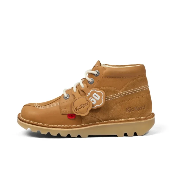 Unisex Kick Hi Stitch-laarzen voor volwassenen, tan