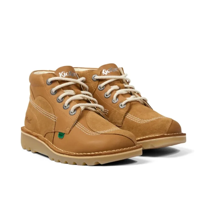 Unisex Kick Hi Stitch-laarzen voor volwassenen, tan