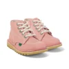 Unisex Kick Hi Zip voor baby’s, nubuck, lichtroze