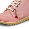 Unisex Kick Hi Zip voor baby’s, nubuck, lichtroze