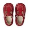 Unisex Kick T-Bar Glitter-schoenen voor baby’s, rood