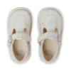 Unisex Kick T-Bar glitter schoenen voor baby’s, wit
