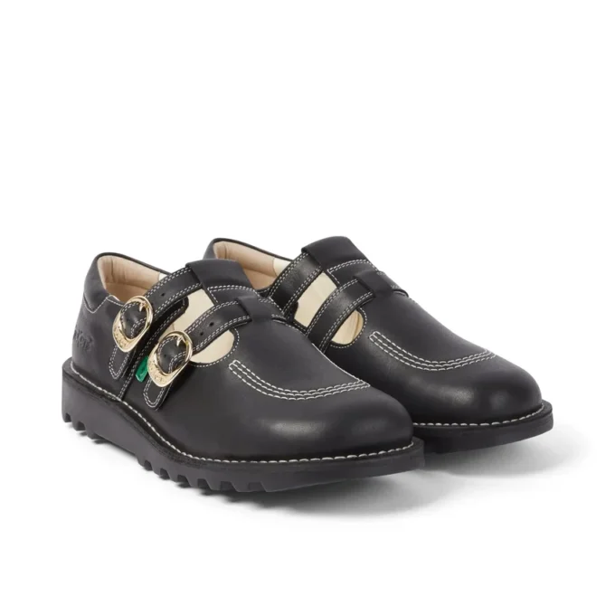 Unisex Kick T-Bar Goldie-schoenen voor volwassenen, zwart