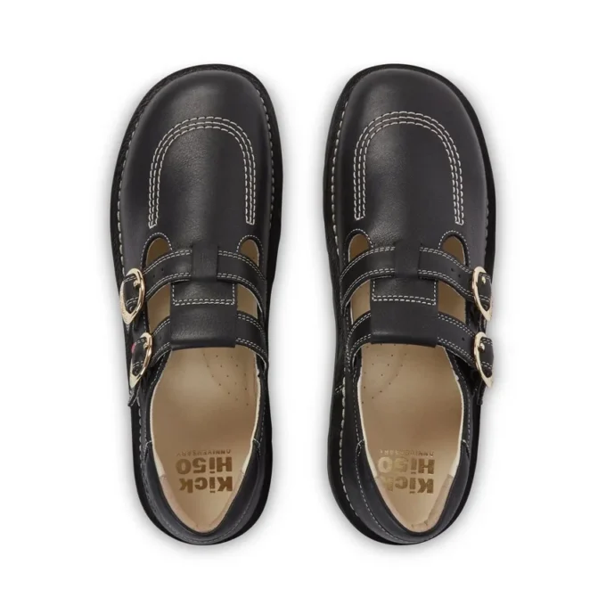 Unisex Kick T-Bar Goldie-schoenen voor volwassenen, zwart