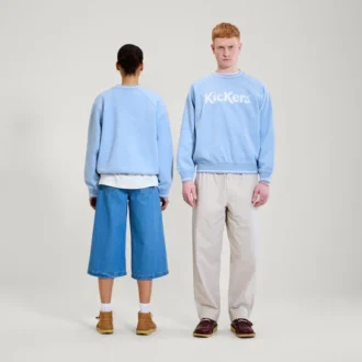Unisex Kickers Classic Crew-sweatshirt voor volwassenen, blauw