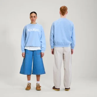 Unisex Kickers Classic Crew-sweatshirt voor volwassenen, blauw