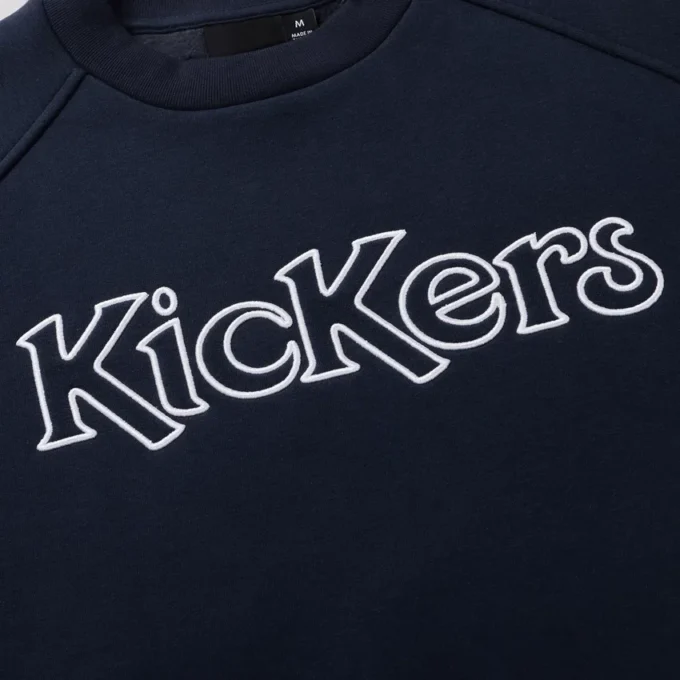 Unisex Kickers Classic Crew-sweatshirt voor volwassenen, marineblauw