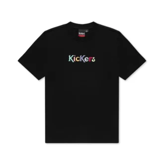 Unisex Kickers Classic T-shirt met korte mouwen voor volwassenen, zwart