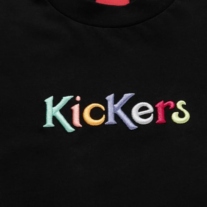 Unisex Kickers Classic T-shirt met korte mouwen voor volwassenen, zwart