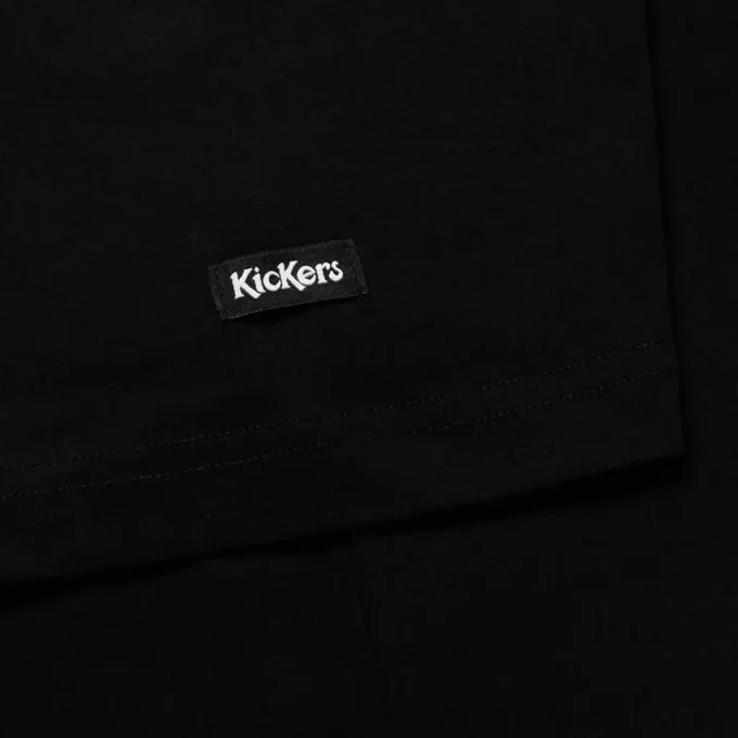 Unisex Kickers Classic T-shirt met korte mouwen voor volwassenen, zwart