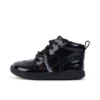 Unisex Playflex Hi Crinkle lakleren schoenen voor baby’s, zwart