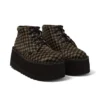 Volwassenen Unisex Kick Hi Platform Leer Zwart/Khaki
