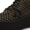 Volwassenen Unisex Kick Hi Platform Leer Zwart/Khaki