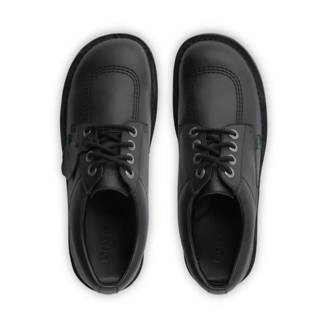 Volwassenen Unisex Kick Lo Leer Alternatief Zwart